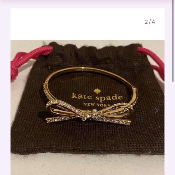Kate Spade Gold Crystal Bow Bracelet - Picture 2 of 4